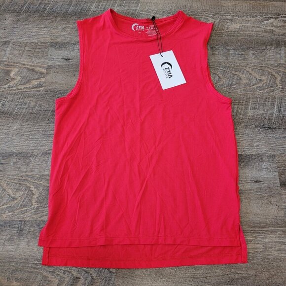 ZYIA | Active Red Slit Muscle Tank Top | Sz. XS - Picture 2 of 6